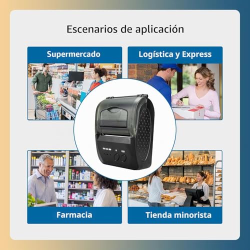 NetumScan Wireless Bluetooth Thermal Printer 2 Inch 58mm Mini USB POS Printer for Retail Restaurant Compatible with Android/iOS/PC/Windows NS1809DD