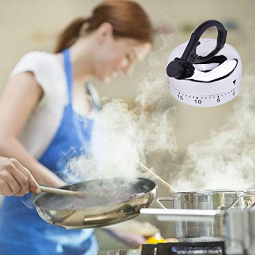 image for JDgoods Kitchen Timer 60 Minute Mechanical Timer Game Count Down Count