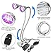 Dual Head Led Grow Light, Pathonor LED Plant Grow Lamps with Spring Clamp with Double on/off Switch and Gooseneck Arm Flexible Neck 360 Degree for Hydroponic Garden Greenhouse