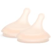 Suavinex Zero.Zero Medium Flow Asymmetrical Silicone Nipple, 2 Pack (3m+), Fair