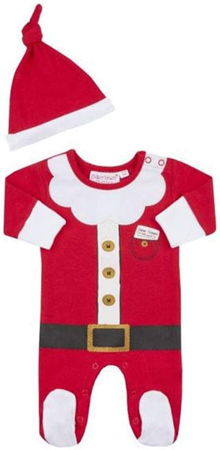 PartyPartyCompany Tiny Baby Santa All in One with Hat (5lbs) Red