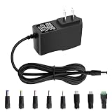 Arkare 5V 1A DC Power Supply Adapter 5W AC/DC Charger AC 100V-240V to DC 5 Volt 1Amp 0.5A Replacement Power Cord for Security Camera Baby Monitor Graco Swing TV Box Raspberry Pi USB Type C with 8TIPS (Color: Black)