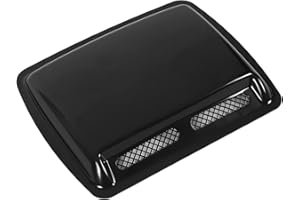 DAUERHAFT Hood Scoop Vent Cover, Hood Air Flow Intake Covers Elegant ABS Easy Installation for Cars(Glossy Black)