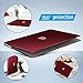 IBENZER Compatible with Old Version MacBook Air 13 Inch Case (2010-2017 Release). Models: A1466 / A1369, Plastic Hard Shell Case with Keyboard Cover for Mac Air 13, Marsala Red, A13MSWR+1