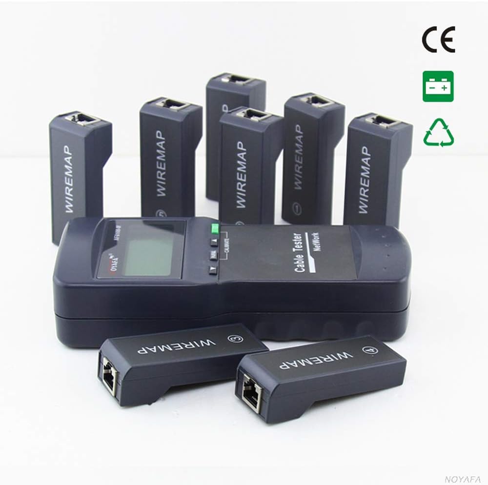 NOYAFA NF-8108M Network LAN Cable Tester Wire Length Tester Cat5 Rj45 Mapper 8 Remote Units Phone Cable Tester Meter Mapper - Image 4
