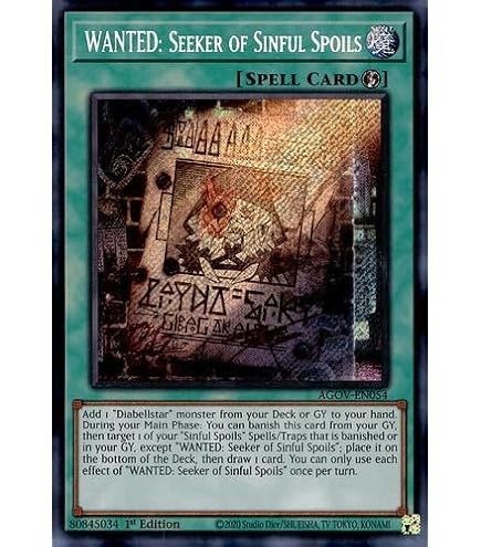 Yu-Gi-Oh! Wanted: Seeker of Sinful Spoils - AGOV-EN054 - Secret Rare
