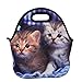 Neoprene Lunch Tote, OFEILY Insulated Lunch Bag with animal printed (Middle, Cat 2)