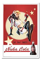 Fallout Nuka Cola Poster Magnetic Notice Board White Framed - 96.5 x 66 cms (Approx 38 x 26 inches)