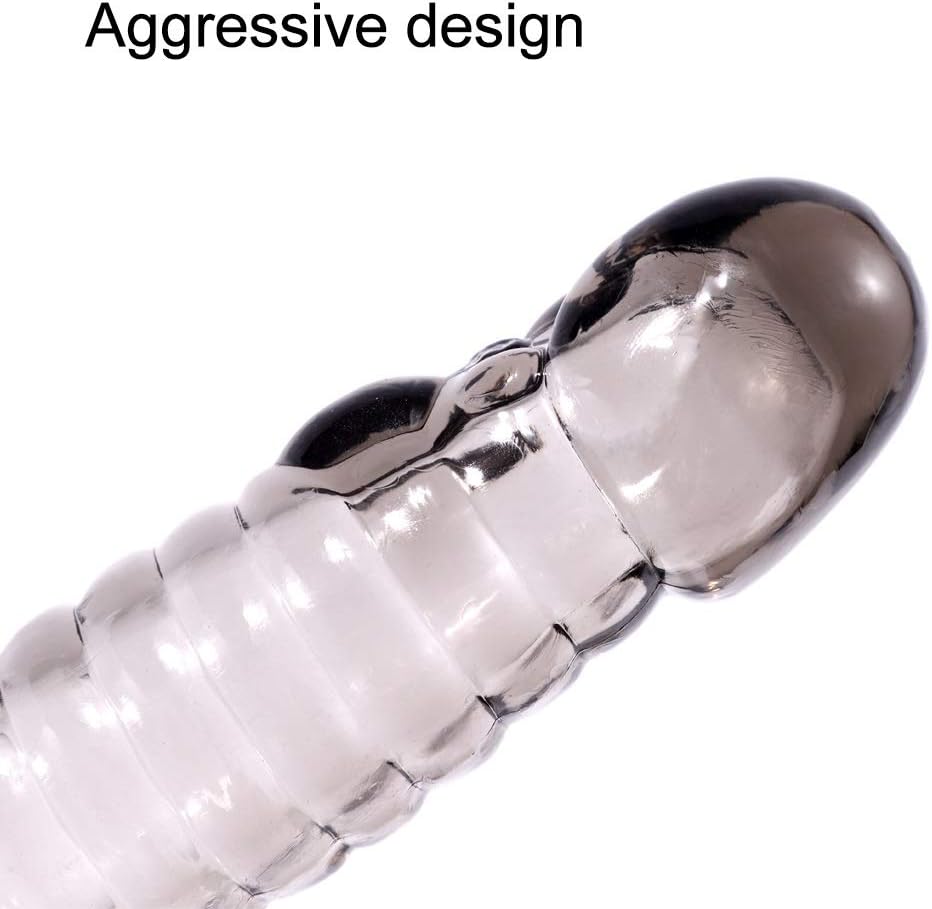 Fistsunbook Crystal Silicone Waterproof Growth Delay Male Happy Relaxation Toy Fistsunbook (Color : Black)