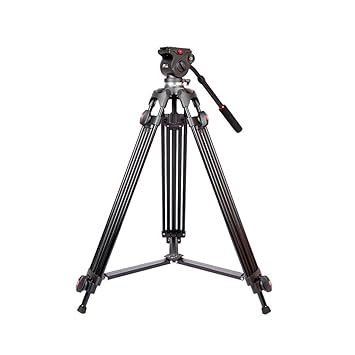 Trípode Cámara Profesional Cámara réflex hidráulica Amortiguación ...