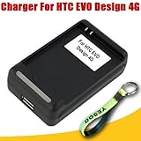 HTC EVO Design 4G Battery Charger (Compatible with HTC EVO 4G, G6, G8, A6360, Wildfire, A6388, A3333, A7272, Desire Z, T7373, T8698, T8388, Touch Pro 2)+ Exclusive Black And Green Color Key Chain Kit