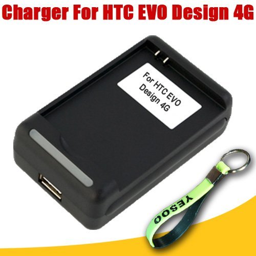 HTC EVO Design 4G Battery Charger (Compatible with HTC EVO 4G, G6, G8, A6360, Wildfire, A6388, A3333, A7272, Desire Z, T7373, T8698, T8388, Touch Pro 2)+ Exclusive Black And Green Color Key Chain Kit