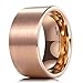 King Will Glory 12mm Rose Gold Tungsten Carbide Wedding Ring Brushed Surface Comfort Fit