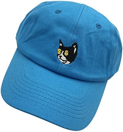 XYH Golf Cat Dad hats Baseball Cap Embroidered Adjustable Snapback Cotton Unisex Blue