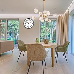 Wall Clock Battery Operated Silent Non-Ticking Easy