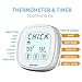 Touchscreen Oven Thermometer, RISEPRO Digital Meat BBQ Cooking Thermometer & Timer Accurate Outdoor Grill Cooking Temperature Kitchen Thermometer with 2 Stainless Steel Probe EN2022