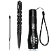 Eligara Tactical Pen, EDC Tactical Flashlight Pen Set, Black Ink Ballpoint Pen Glass Breaker + 5 Modes 800LM Flash Light (Battery Not Included) (Tactical Pen + Flashlight)