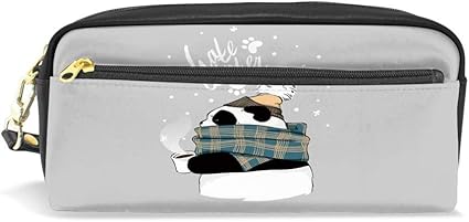 Amazon Zhimi ペンケース 筆箱 冬のパンダ 筆入れ 大容量 Puレザー おしゃれ 高校生 学生 ペンポーチ ペンシルケース 多機能 文房具 收纳 女の子 化粧ポーチ ペンケース 文房具 オフィス用品