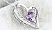 T&Y ENJOY YOUR LIFE Tyjewelry 14k Gold Plated Silver Heart Pendant Necklace for Womens (White,Purple,red,Pink,18