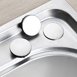 XHNFCU 2 Pcs Stainless Steel Sink Faucet Hole Cover Stopper 35mm Plate view 3