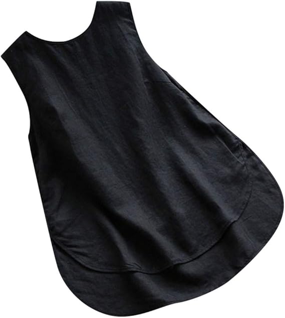 Amazon タンクトップ レディース Chenyoulan 夏服 Tシャツ 綿麻 リネンシャツ ノースリーブ 無地 通気性 吸汗速乾 トップス カットソー セクシー ゆったり オーバーサイズ おしゃれ 快適 カジュアル 涼しい 軽量 薄手 インナー ベーシック スポーツ Tシャツ