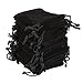 50 Pack Small Velvet Jewelry Bags with Drawstring Gift Pouch for Wedding Favor and Dice 3.4 x 2.5 inches (Black)
