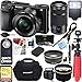Sony Alpha a6000 24.3MP Mirrorless Camera 16-50mm & 55-210mm Zoom Lens (Black) + 64GB Accessory Bundle + Large Gadget Bag + Extra Battery+Wide Angle Lens+2X Telephoto Lens+Flash+Remote+Tripod