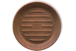 Crescent Garden Universal Round Planter Saucer, Durable Drainage Dish for Plant Pots, Heavy-Duty Plant Dishes Saucer, Indoor & Outdoor Plant Trays - Rust (11 inch Inner, 15 inch Outer Diameter)