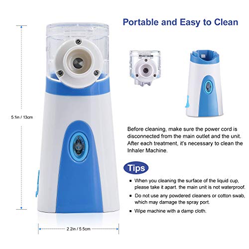 Faxpot Portable Steam Inhaler Machine Handheld Mini Vaporizer Cool Mist Inhaler Kits for Adults Kids - Thumbnail 7