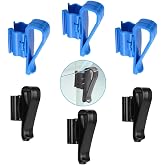 YTRUOYI 6 PCS Fish Tank Hose Holder Adjustable Fish Tank Water Clip Fish Tank Water Pipe Clamp Fish Tank Mounting Clip for Fish Tank and Aquarium(Fit for 8mm to 16mm Hoses,Black,Blue)