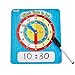 ZazzyKid Time Learning Analog Clock for Kids - Pack of 5 (7 x 8 Inches) with 5 Erasable Markers: Teach Children to Tell The Time