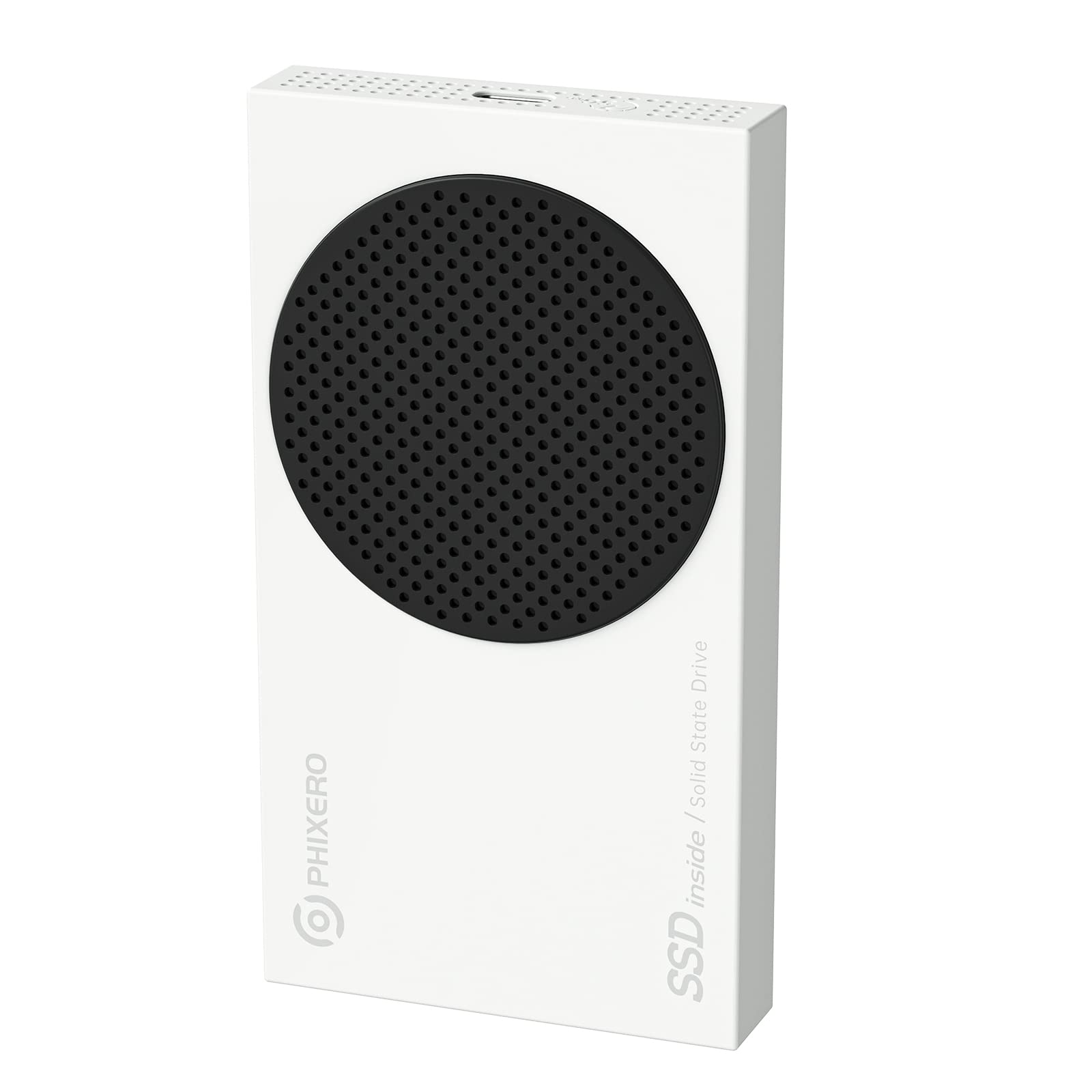 PHIXERO Portable Solid State Drive, USB 3.1 Gen1 External Solid State Drive, Up to 550MB/s, 256GB Portable SSD with 2 in 1 Cable, Compatible with PC, Mac, Android, Gaming Consoles, Xbox, White