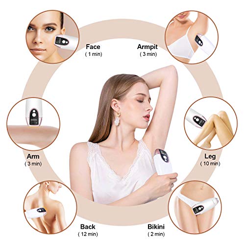 IPL Hair Removal System for Women, OOWOLF Permanent Painless 700,000 Flashes Facial Body Professional Hair Remover Device for Bikini line, Legs, Arms, Armpits Wholebody with Manual/Auto Settings