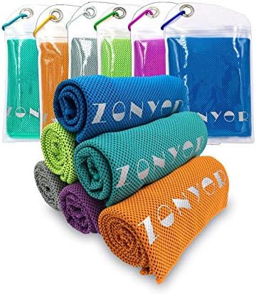 Cooling Towel for Instant Relief, towel Cold for Sports-40"x12" Use as Cooling Neck Headband Bandana Scarf, Stay Cool for Outdoor, Workout, Yoga, Fitness, Gym, Pilates, Travel, Camping &amp; More Orange
