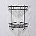 Rozin Bathroom Kitchen Double Corner Shelf Shower Storage Holders Black Color