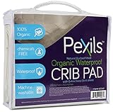 Pexils(tm) Premium Natural Organic Waterproof quilted Crib Mattress Pad Protector Fitted