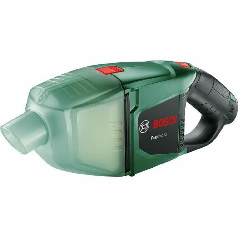 Bosch 06033D0001 EasyVac 12 Cordless Handheld Vacuum Cleaner (1 Battery, 12 Volt System, in Box), Black, Green