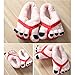 Misscat Women Cartoon Toe Big Feet Velvet Anti-slip Warm Soft Slippers Cotton Indoor Home Floor Shoes (Red)