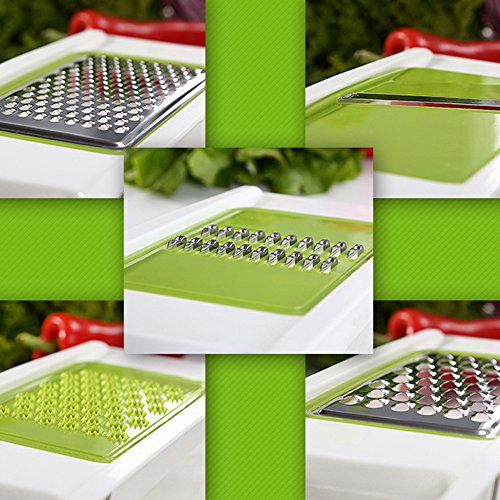 Mandoline Slicer with Container for Vegetable, Stainless Steel Food