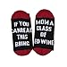 Huiyuzhi Christmas Gifts Socks IF YOU CAN READ THIS BRING ME SOME WINE Funny Saying Beer Cotton Crew Socks for Men Women