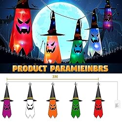 Halloween Decorations WindSock, 5 PCS Witch Hat