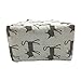 Insulated Lunch Bag Reusable Sling Shoulder Lunch Tote Travel Picnic Drawstring Bento Cooler Bag, Front Pocket and 2 Side Pockets (Grey Cats)