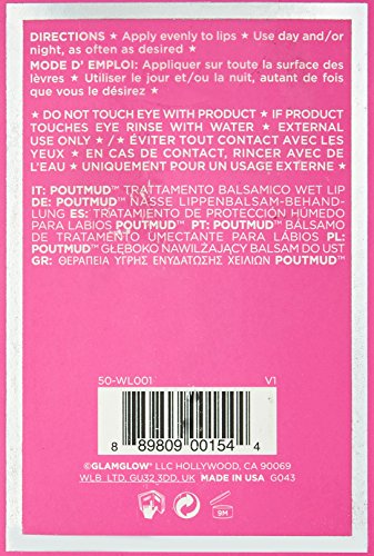 GlamGlow Facial Treatment Cream, Pout Mud Wet Lip, 0.85 Ounce