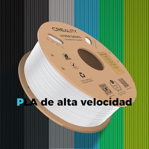 Creality Hyper PLA 3D Printer Filament 1.75mm 1kg, PLA High Speed 30-600mm/s, Dimensional Accuracy +/- 0.03mm, for Most 3D Printers, White