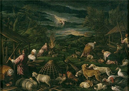 Oil Painting 'Bassano (Workshop) Noe Afterl Diluvio Second Half Of 16 Century ' Printing On Perfect Effect Canvas , 30 X 43 Inch / 76 X 108 Cm ,the Best Home Office Decor And Home Decoration And Gifts Is This Amazing Art Decorative Canvas Prints