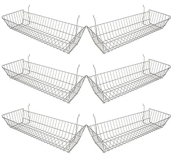 econoco – epoxi cromo Multi-fit doble cesta de alambre inclinada para