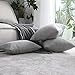 Home Brilliant Striped Corduroy Euro Sham 24x24 Throw Pillow Cover Decorative Cushion Cover for Bed Couch Bench Sofa Floor Pets, 24 x 24 inch (60cm), Light Grey