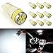 JDM ASTAR 10pcs Super Bright 360-Degree Shine 194 168 175 2825 T10 24-EX Chipsets LED Bulbs,Xenon White (Interior Use Only）