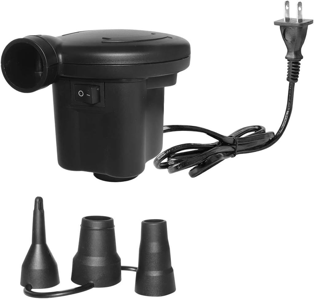 WEY&FLY Quick-Fill Electric Air Pump for Inflatables Air Mattress Bed AC 100-120V Black (8218): Toys & Games