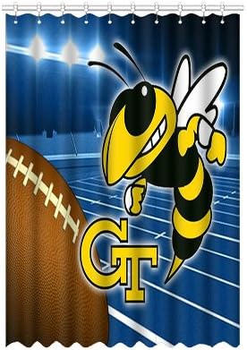 Catch it Georgia Tech Yellow Jackets Window Curtain Polyester 52"x120" (1 piece)